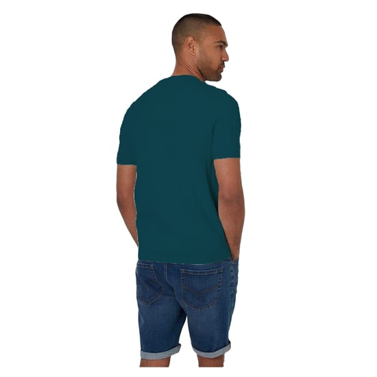 Threadbare Heren Kabelgebreid T-shirt met ronde hals (Blauw Groen) - Image 2
