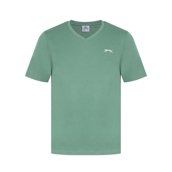 Slazenger Heren Geborduurd Logo Katoenen T-Shirt (Lichtgroen) - Image 1