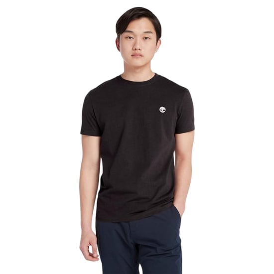 Timberland Heren-T-shirt met ronde hals en ‘River’-borduursel (Zwart) - Image 1