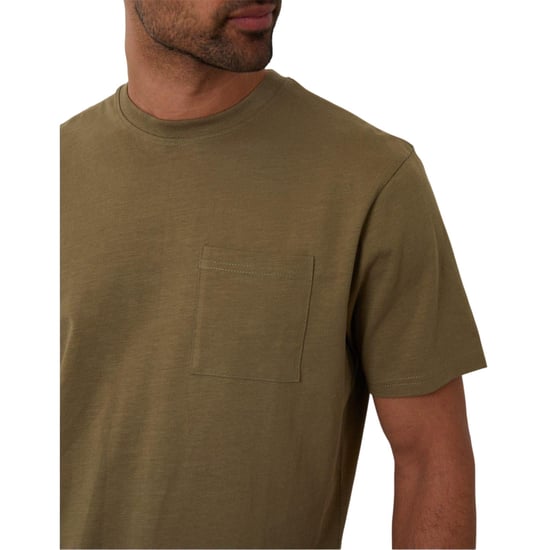 Threadbare Heren borstzak Regular T-shirt (Kaki Groen) - Image 4