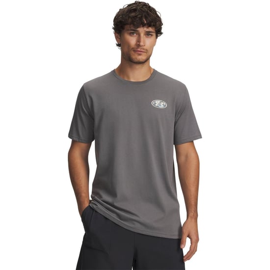 Under Armour Herenberg T-Shirt (Groen, Wit) - Image 1