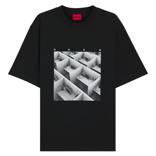 Hugo Dodger-T-shirt met print voor heren (Zwart) - Image 2