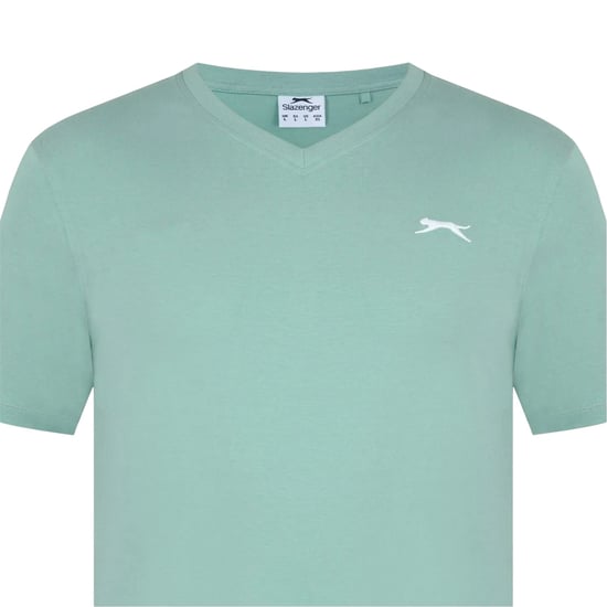 Slazenger Heren Geborduurd Logo Katoenen T-Shirt (Pistachio) - Image 3