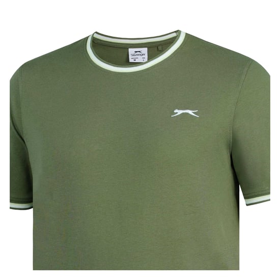 Slazenger Katoenen heren-T-shirt (Kaki Groen) - Image 4
