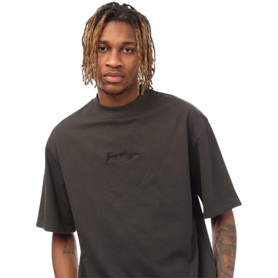 Hype Mens Signature Logo Oversized T-Shirt (Black) - Image 3