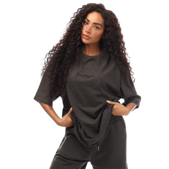 Hype Mens Signature Logo Oversized T-Shirt (Black) - Image 4