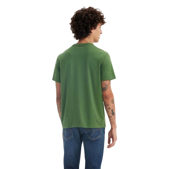 Levis Mens Classic Housemark Crew Neck T-Shirt (Myrtle Green) - Image 3