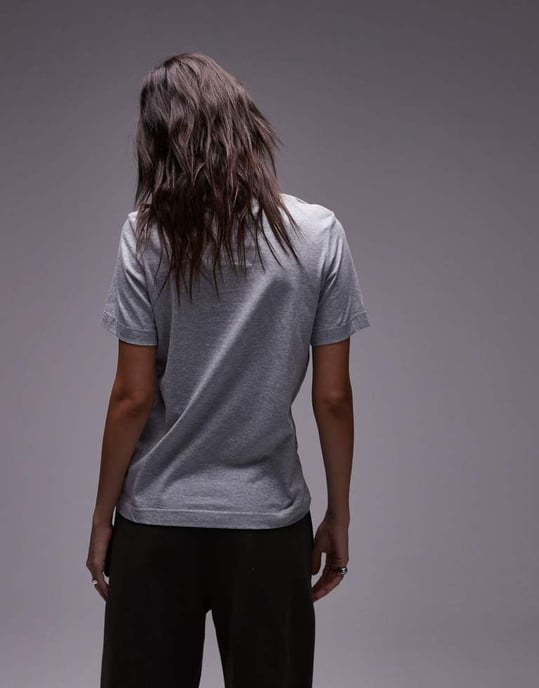 ARKET t-shirt i grå melange - Image 4