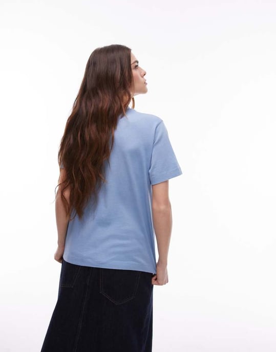 Topshop grafisk t-shirt Hotel du Calais i blå - Image 4