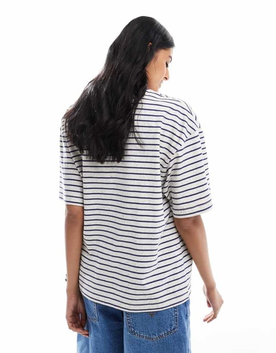 ASOS DESIGN oversized t-shirt i neppie-rand - Image 3
