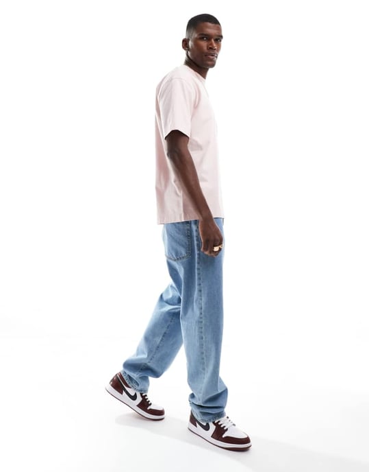 Hollister boxy oversized tvättad t-shirt i lila - Image 2
