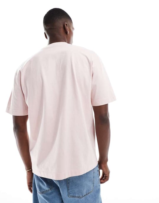 Hollister boxy oversized tvättad t-shirt i lila - Image 3