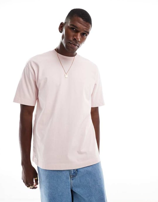 Hollister boxy oversized tvättad t-shirt i lila - Image 4