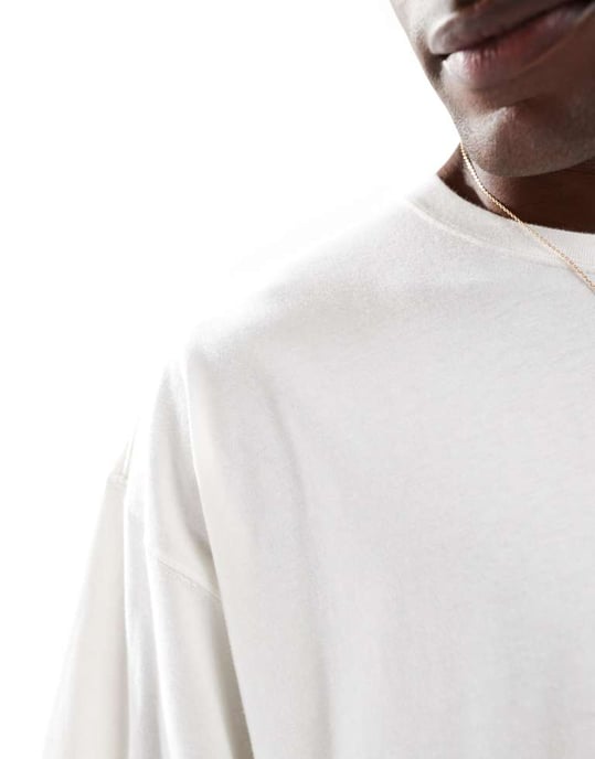 Hollister kortärmad baggy t-shirt i vitt - Image 3