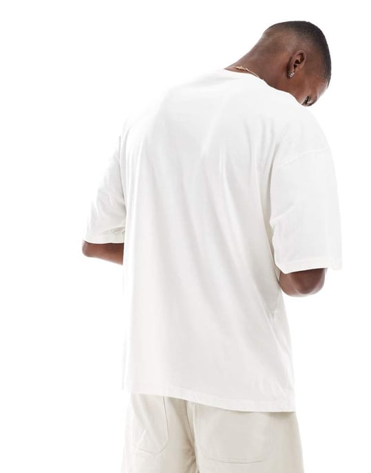 Hollister kortärmad baggy t-shirt i vitt - Image 4