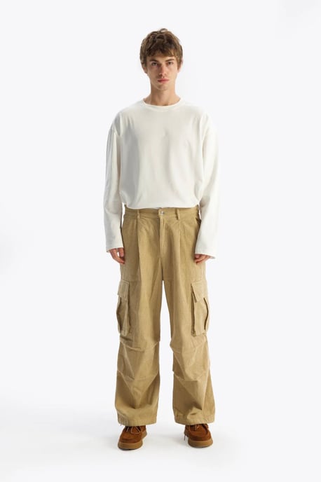 Men's Cotton Gabardine Wide-Leg Pants - Image 2
