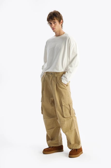 Men's Cotton Gabardine Wide-Leg Pants - Image 3