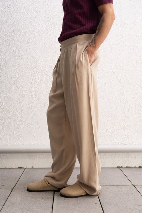 Men's high-waist wide-leg knit pants - Image 3