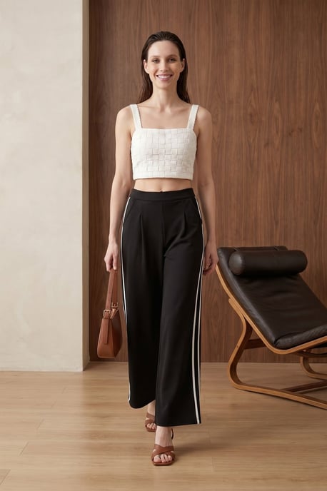 Hoge Taille Plissé Wijde Pantalon - Image 1