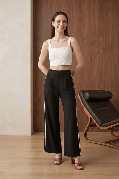 Hoge Taille Plissé Wijde Pantalon - Image 4
