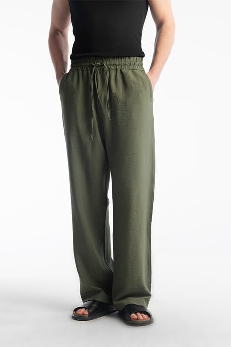 Heren Brede Pijpen Gebreide Broek - Image 1