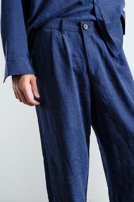 Heren midwaist wijde been gebreide broek - Image 2