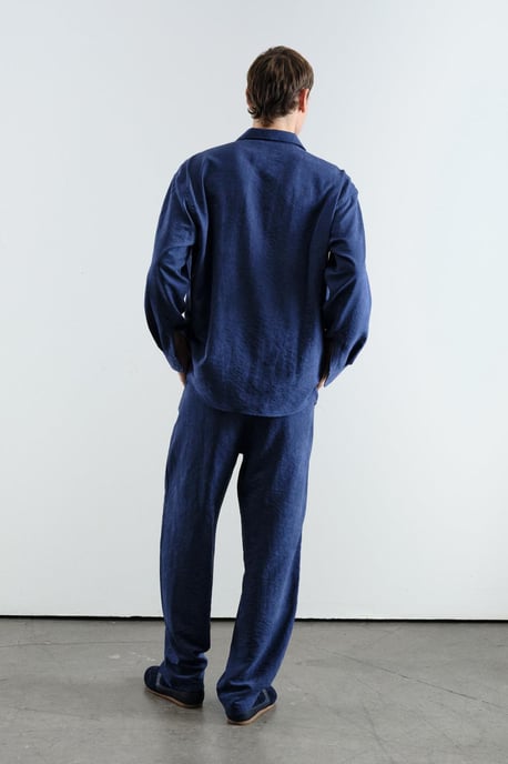 Heren midwaist wijde been gebreide broek - Image 4