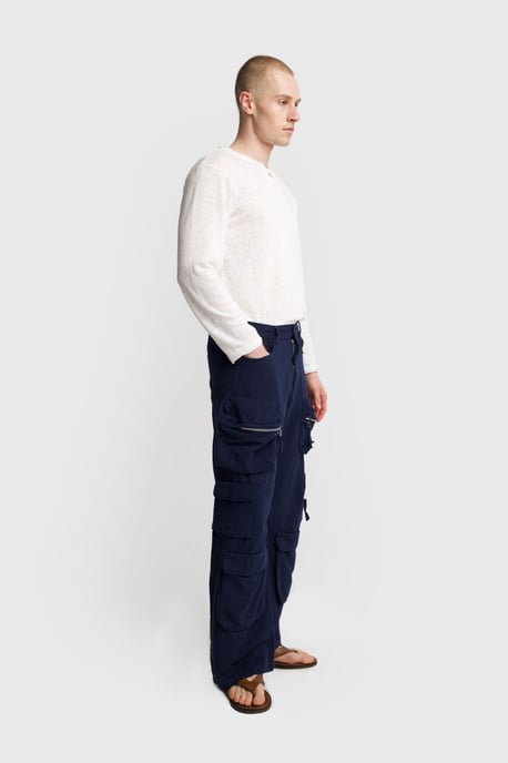 Men's Mid-Waist Wide-Leg Knit Pants - Image 3