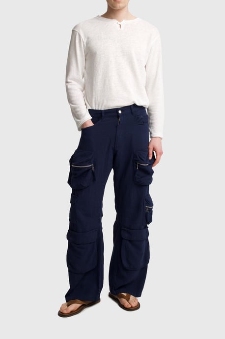 Men's Mid-Waist Wide-Leg Knit Pants - Image 4