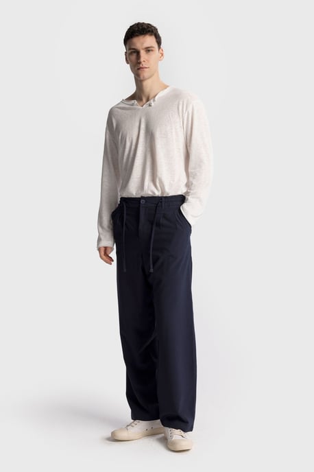 Heren Katoenen Wijd Broek Trui Pants - Image 1