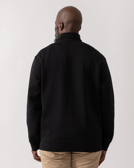 Embroidered A|X Logo 1/4 Zip Sweatshirt 1/4 Zip Sweatshirt in Black - Image 2