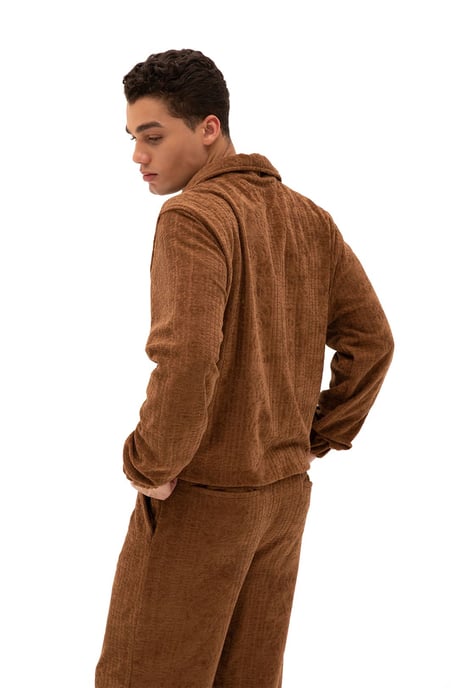 Men's velvet zip-front sweatshirt - Image 2