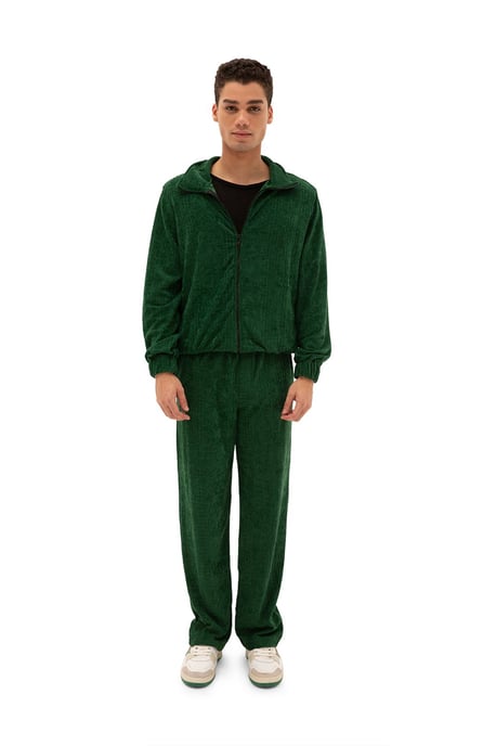 Mäns sammets zip-up sweatshirt - Image 3