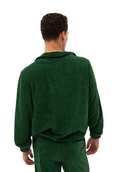 Mäns sammets zip-up sweatshirt - Image 4