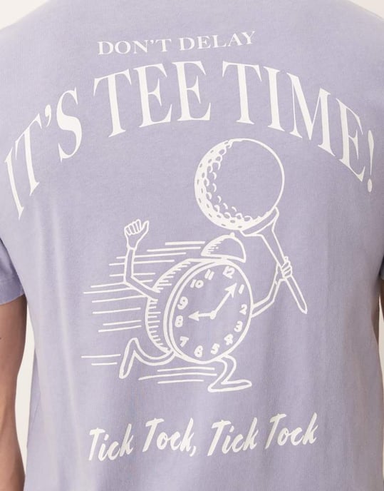 Abercrombie & Fitch motiv ryggtryck klassisk t-shirt i blå - Image 4