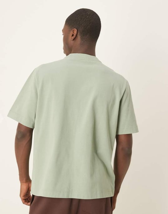 Abercrombie & Fitch premium logotröja i grön - Image 3