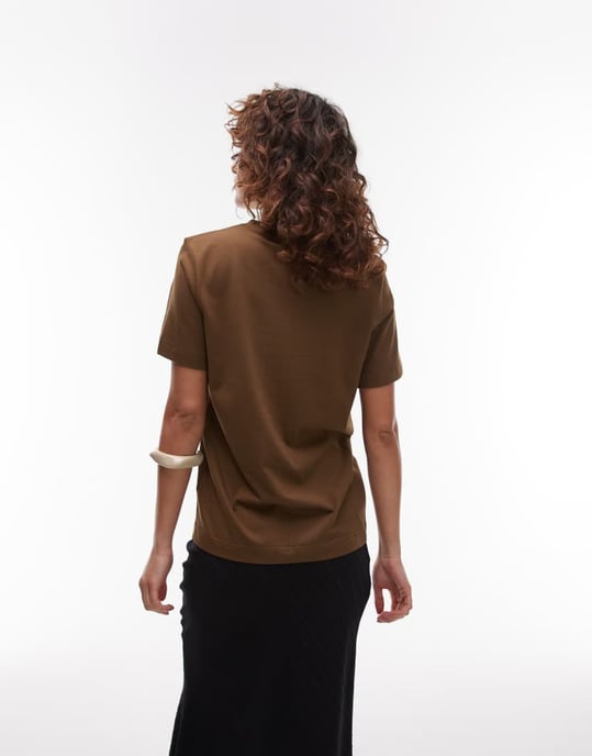 ARKET t-shirt i mocha-brun - Image 2