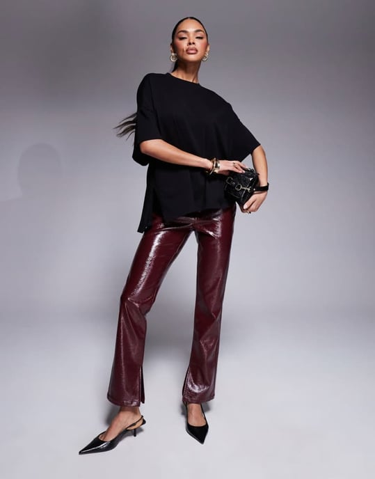 ASOS DESIGN t-shirt med knutdetalj bak i svart - Image 4