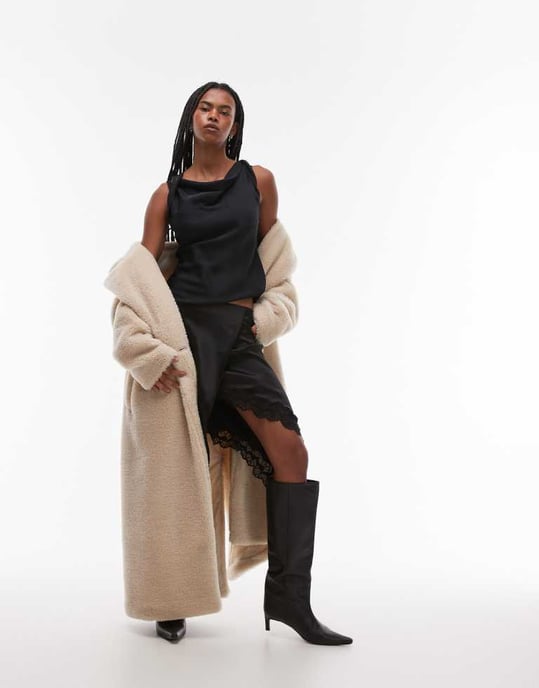 Topshop twistband utan ärm i svart - Image 2