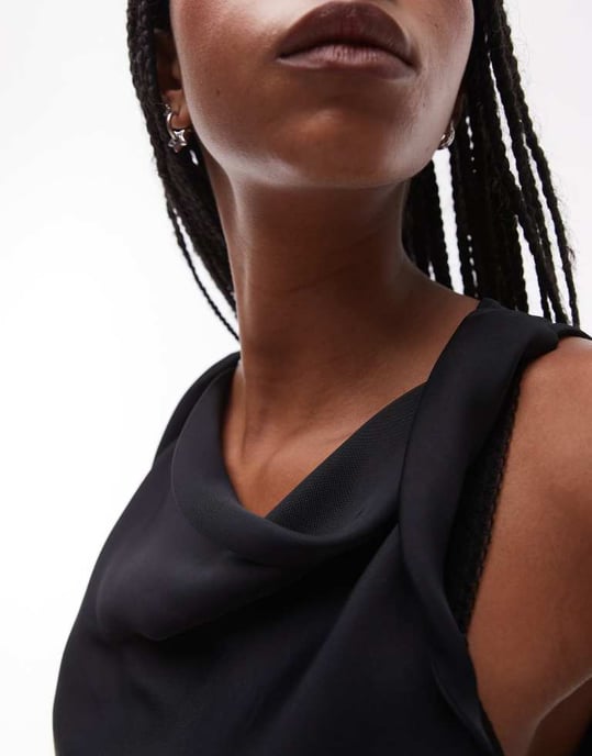 Topshop twistband utan ärm i svart - Image 3
