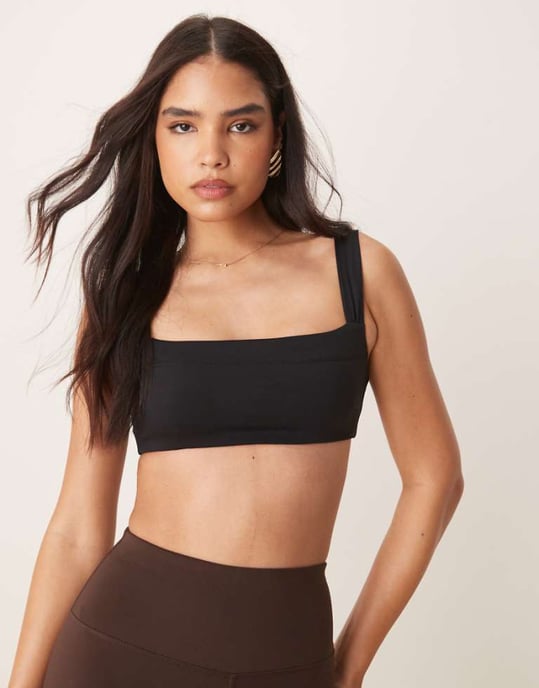 TALA DayFlex ruched strap bandeau bra in black - Image 1