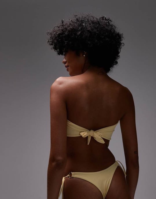 Topshop Thailand tanga-bikiniunderdelar i smörmjölk - Image 2