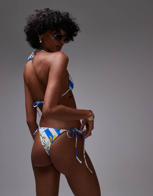 Topshop Mykonos slitsida tanga bikiniunderdel i flera färger - Image 4