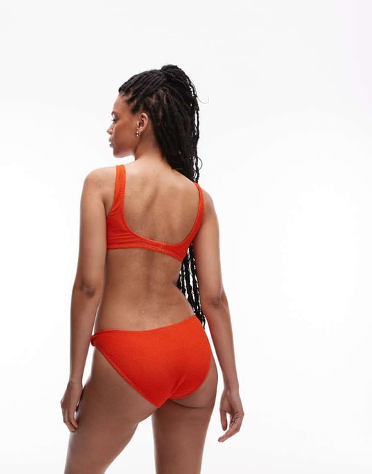 & Other Stories rynkad bikiniunderdel i orange - Image 3