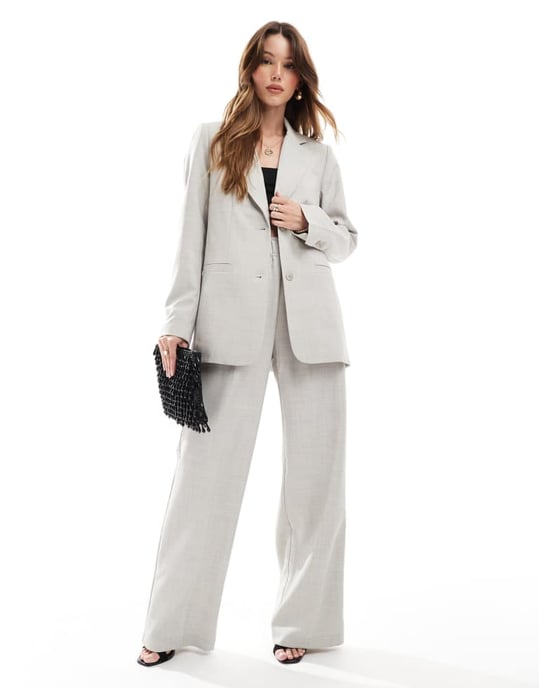 Vero Moda boxig blazer-set i blågrå - Image 2
