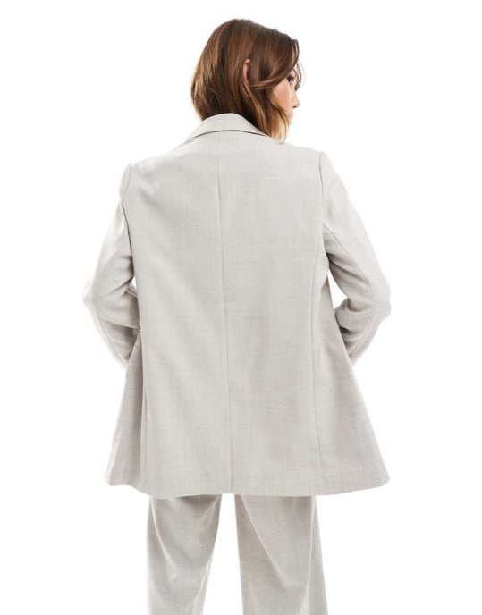 Vero Moda boxig blazer-set i blågrå - Image 4