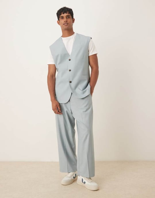 ASOS DESIGN västjacka i ljusblått - Image 2