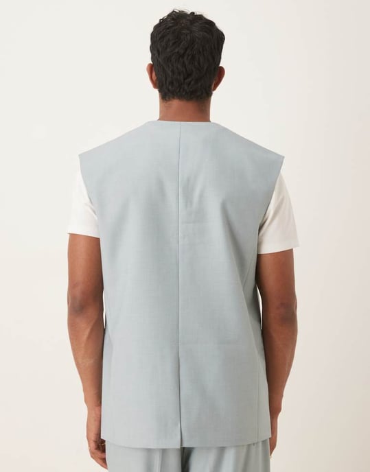 ASOS DESIGN västjacka i ljusblått - Image 3