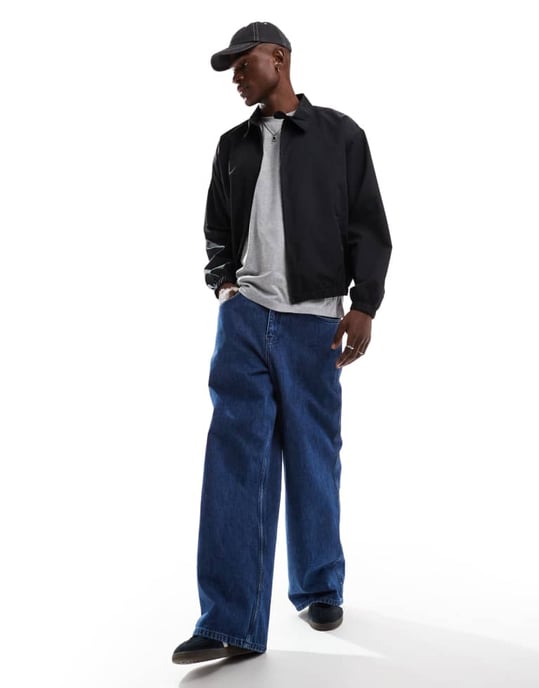 ASOS DESIGN lätt harrington-jacka i svart - Image 2