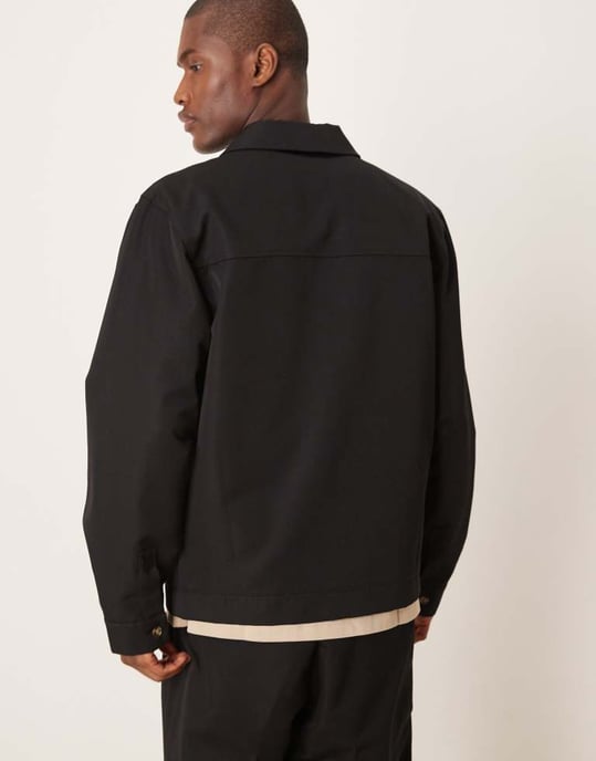 ASOS DESIGN smart co-ord revere jacka i svart - Image 4